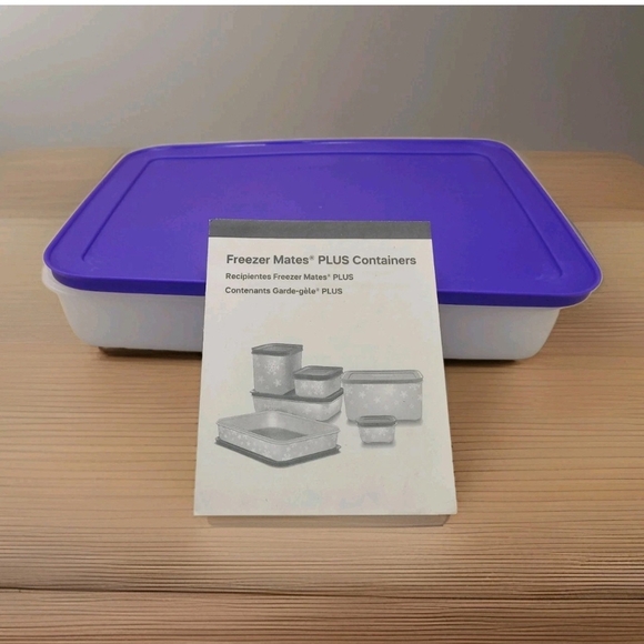 Tupperware Freezer Mates Plus Large Shallow Rectangular Snowflake Container New - Picture 1 of 5